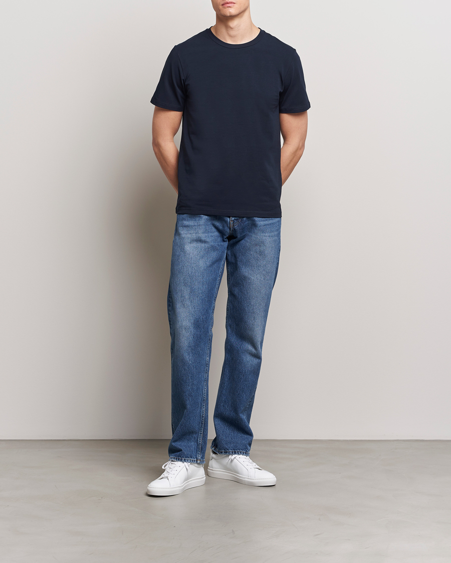 Uomini | T-shirt | Filippa K | Soft Lycra Tee Navy