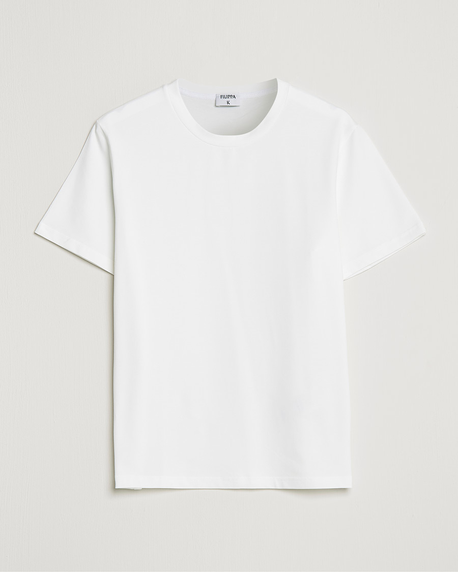 Uomini | T-shirt | Filippa K | Stretch Cotton Tee White