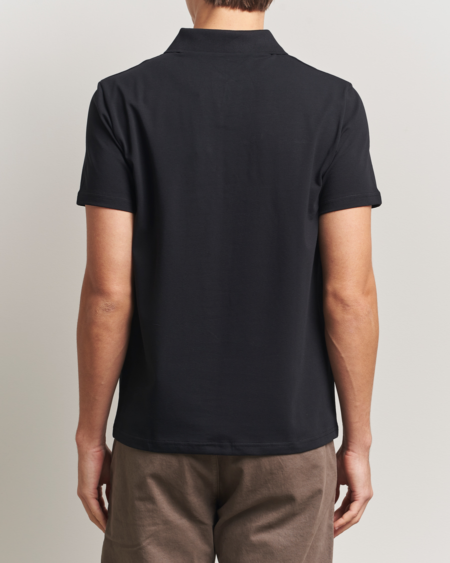 Uomini | Polo | Filippa K | Soft Lycra Polo Tee Black