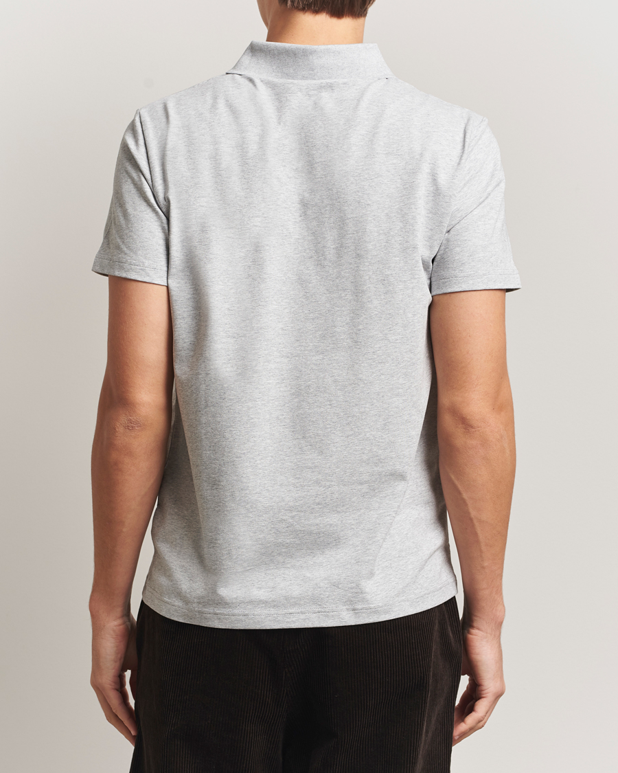 Uomini | Polo | Filippa K | Soft Lycra Polo Tee Light Grey Melange
