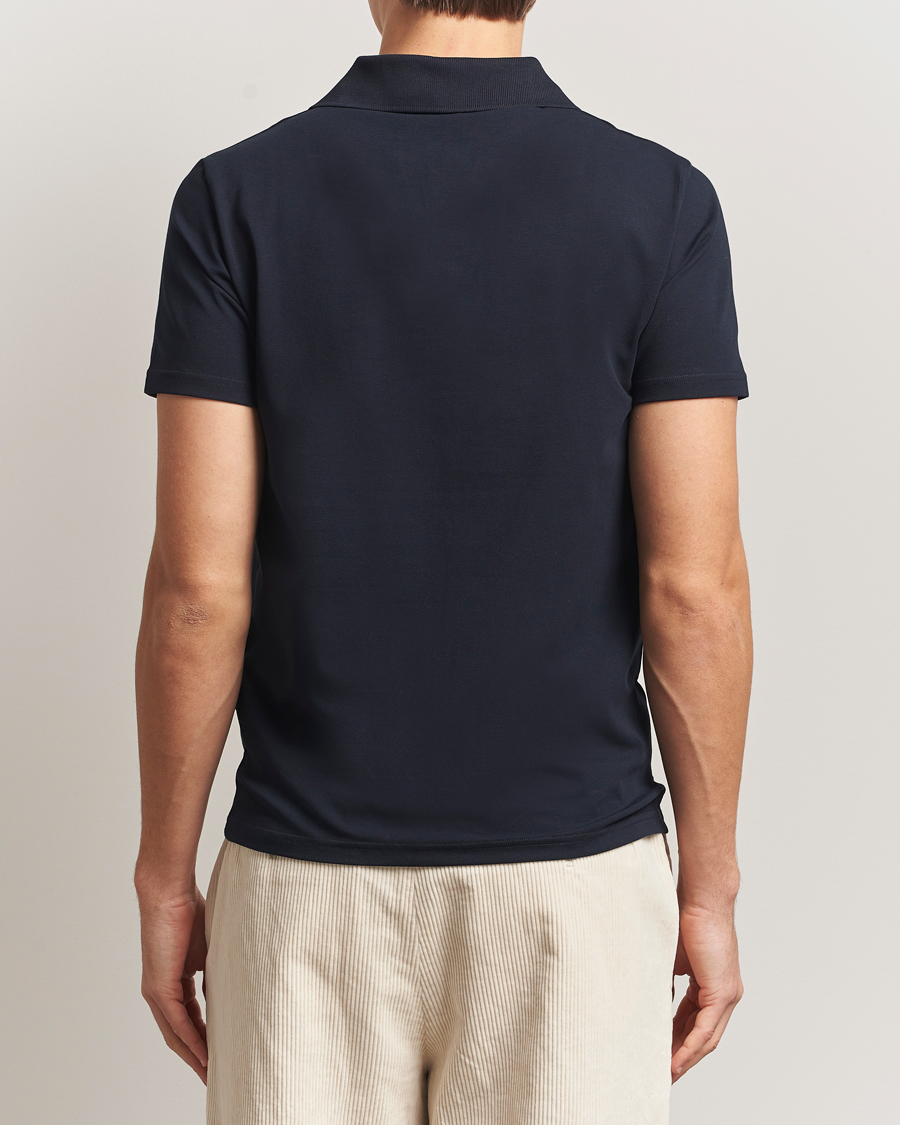 Uomini | Polo | Filippa K | Soft Lycra Polo Tee Navy