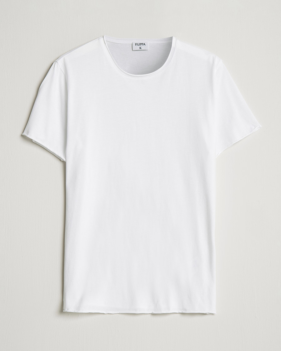 Uomini | T-shirt | Filippa K | Roll Neck Crew Neck Tee White
