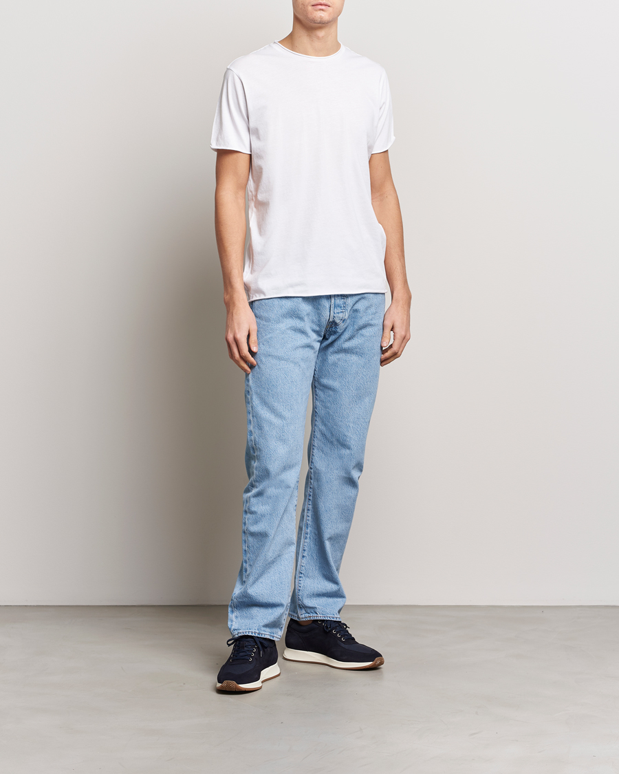 Uomini | T-shirt | Filippa K | Roll Neck Crew Neck Tee White