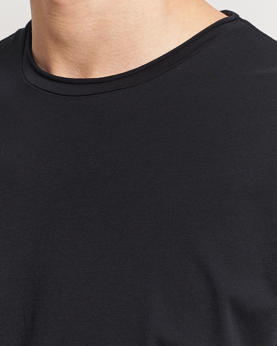 Uomini | T-shirt | Filippa K | Roll Neck Crew Neck Tee Black