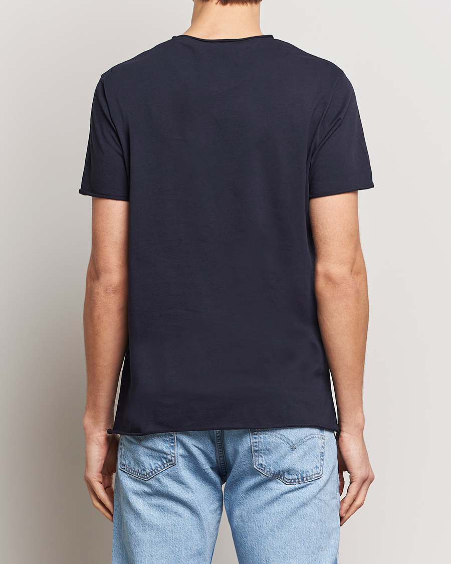 Uomini | T-shirt | Filippa K | Roll Neck Crew Neck Tee Navy
