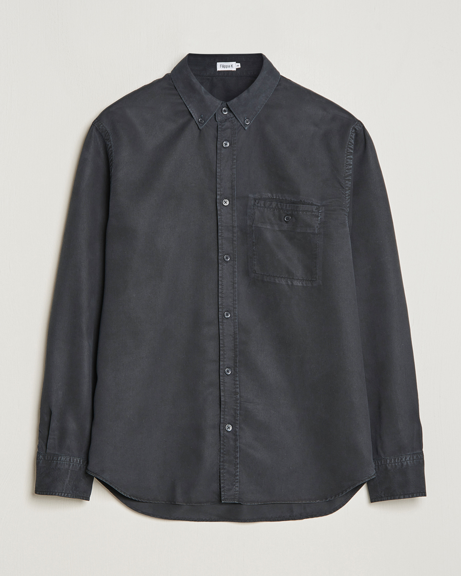 Uomini | Camicie | Filippa K | Zachary Tencel Shirt Almost Black