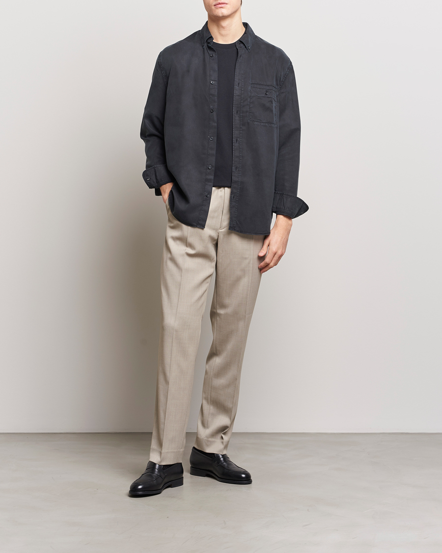 Uomini | Camicie | Filippa K | Zachary Tencel Shirt Almost Black