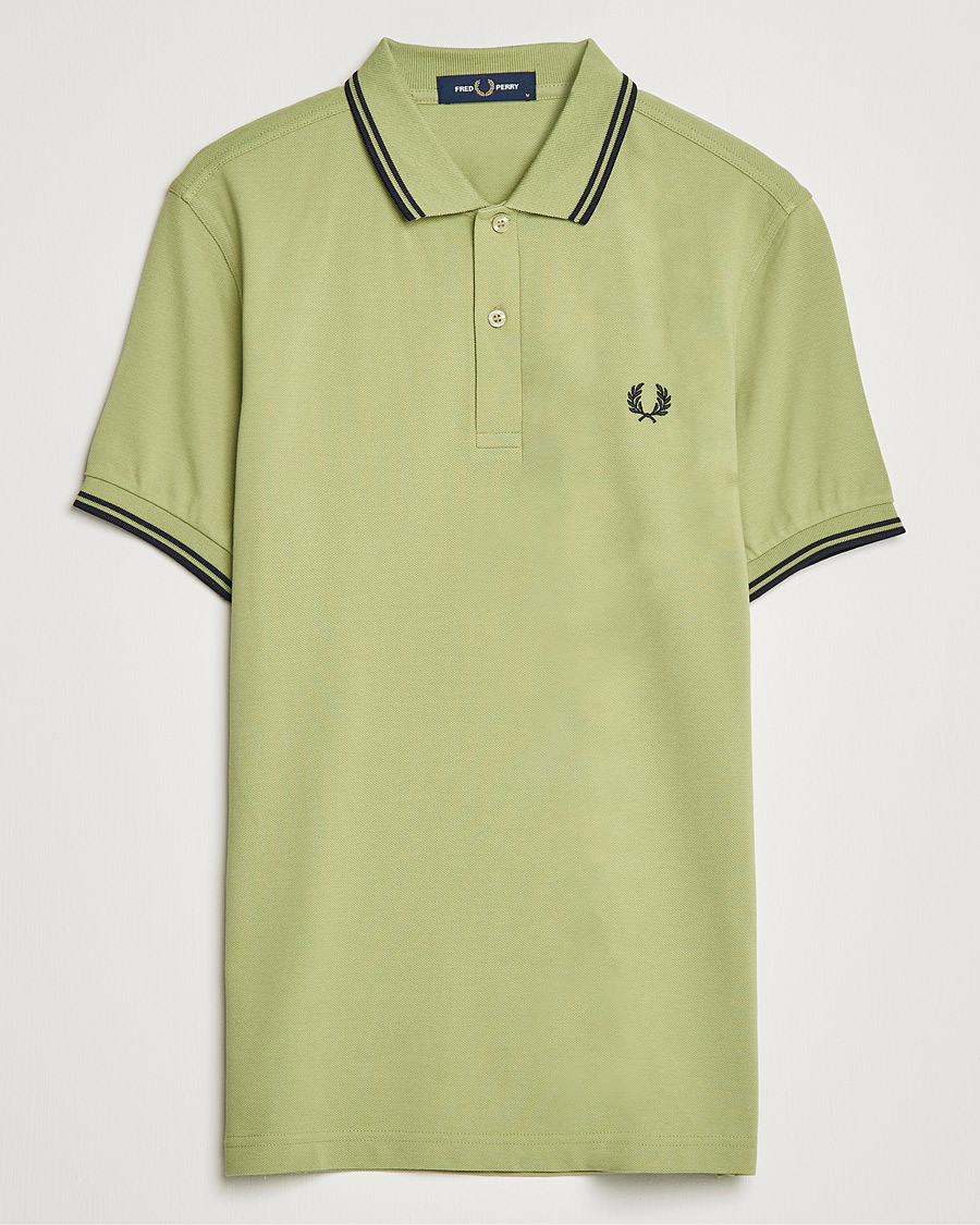 Uomini | Polo | Fred Perry | Twin Tip Polo Sage Green 