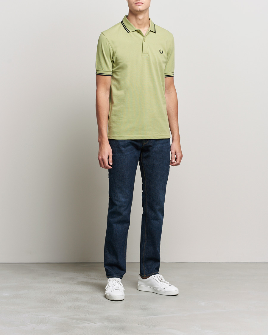 Uomini | Polo | Fred Perry | Twin Tip Polo Sage Green 