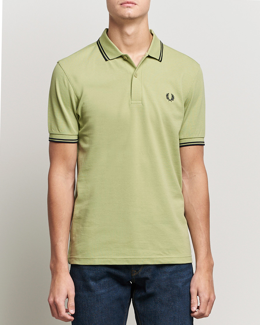 Uomini | Polo | Fred Perry | Twin Tip Polo Sage Green 