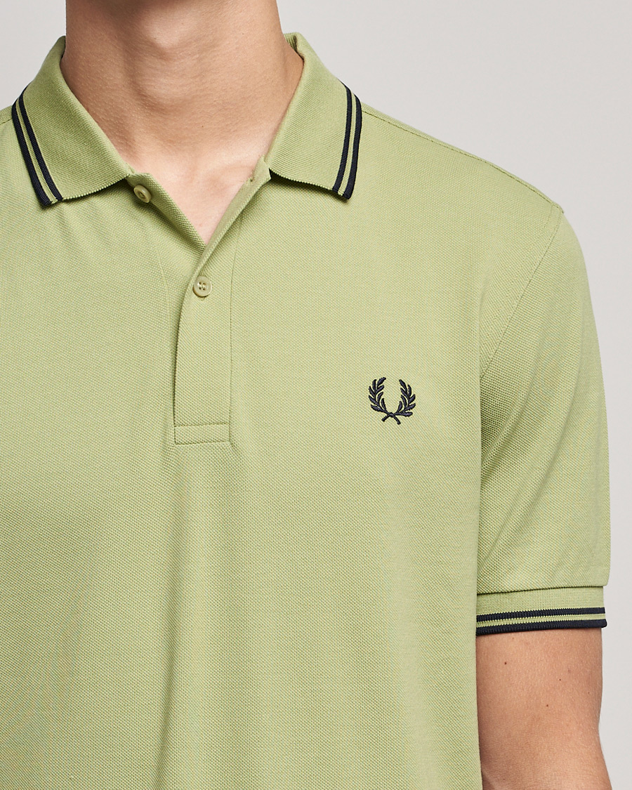Uomini | Polo | Fred Perry | Twin Tip Polo Sage Green 