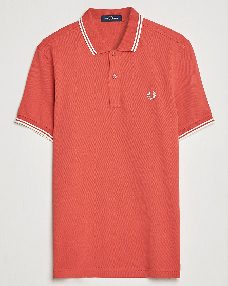 Uomini | Polo | Fred Perry | Twin Tip Polo Washed Red