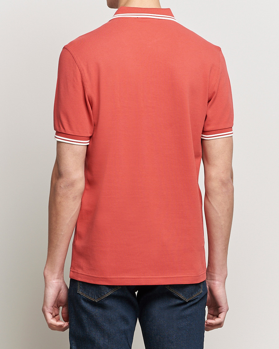 Uomini | Polo | Fred Perry | Twin Tip Polo Washed Red