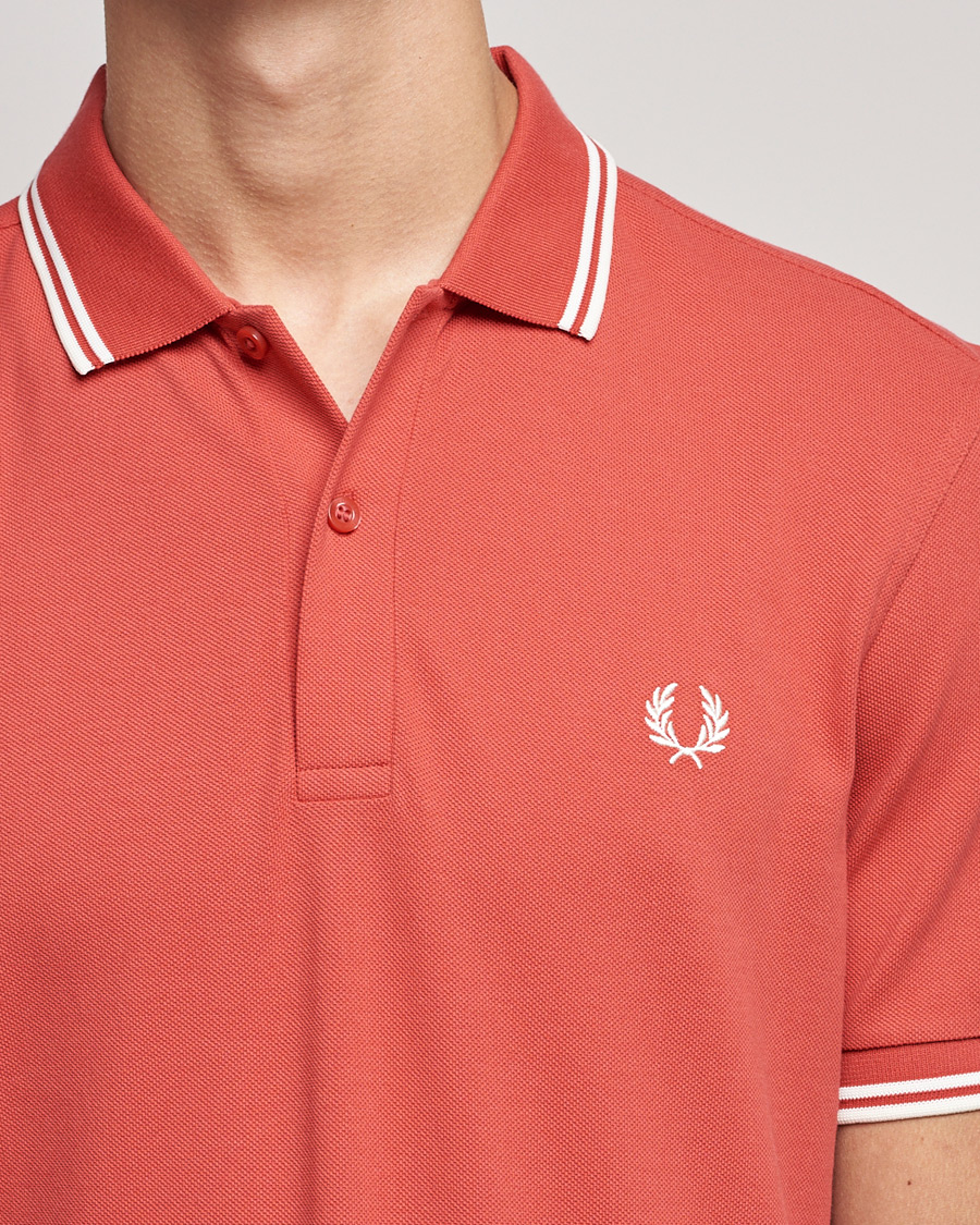 Uomini | Polo | Fred Perry | Twin Tip Polo Washed Red