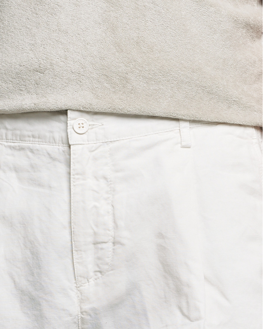 Uomini | Pantaloni | Orlebar Brown | Dunmore Linen/Cotton Trousers White Sand