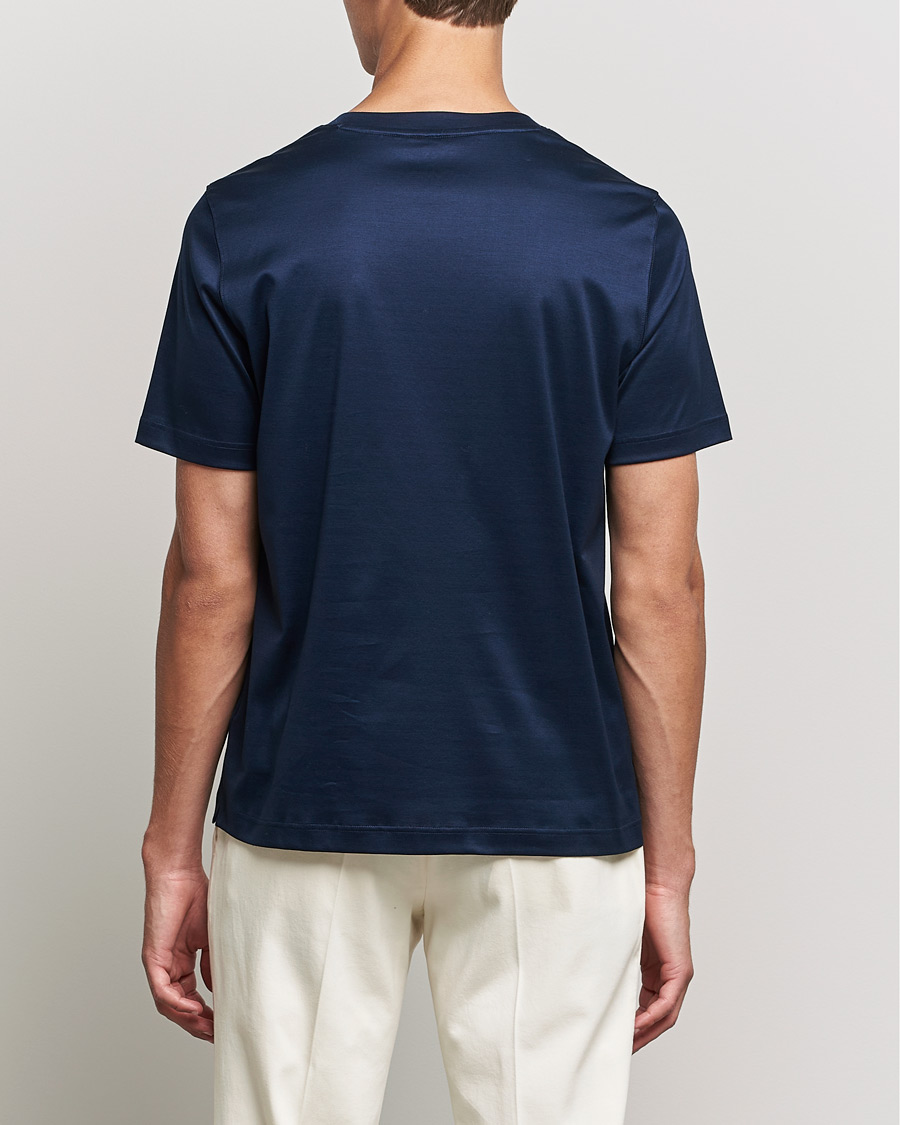 Uomini | T-shirt | Eton | Filo Di Scozia Cotton T-Shirt Navy