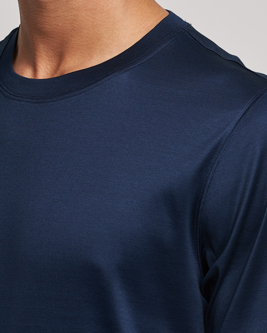 Uomini | T-shirt | Eton | Filo Di Scozia Cotton T-Shirt Navy