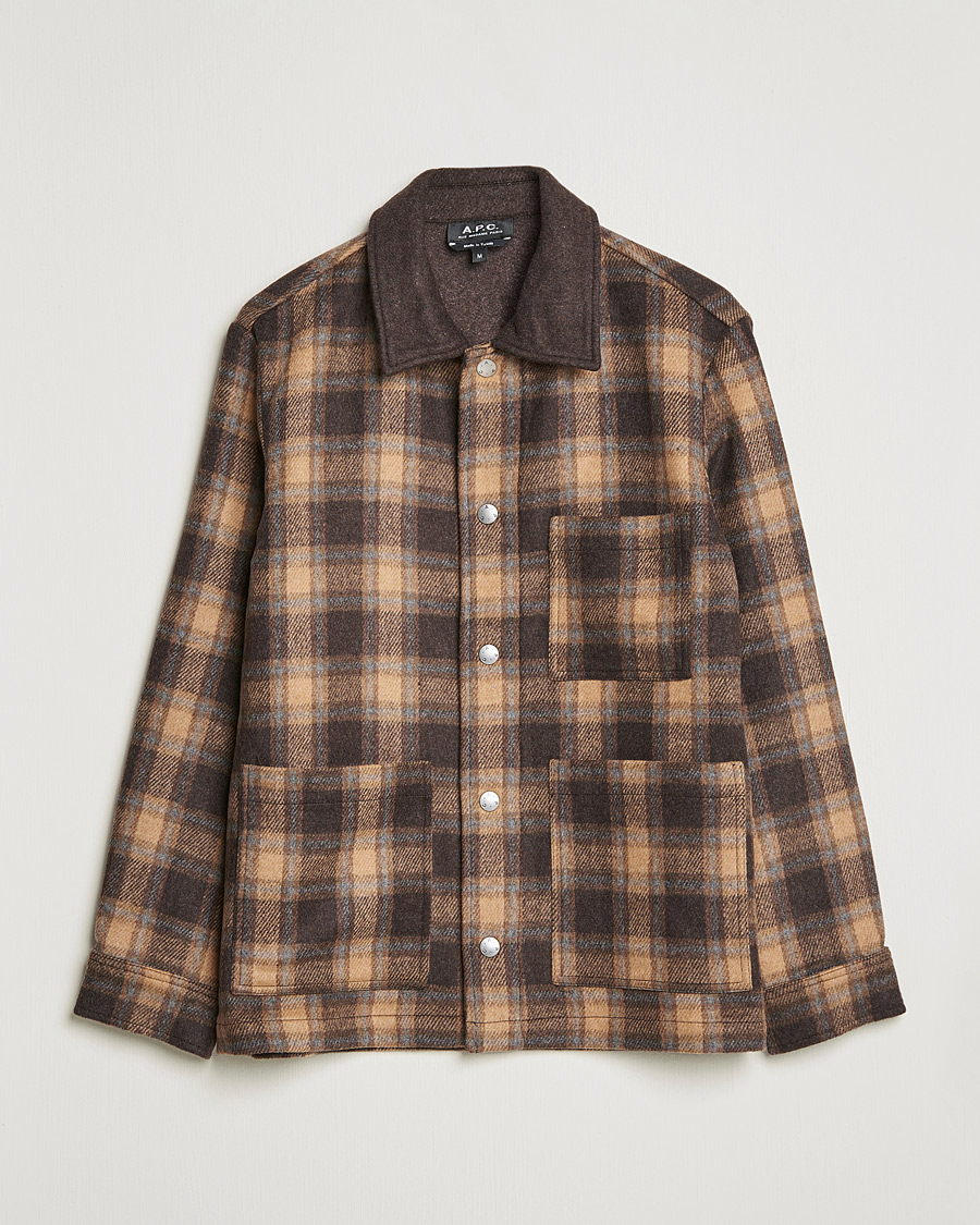 Uomini | Giacche | A.P.C. | Emile Shirt Jacket Brown Check