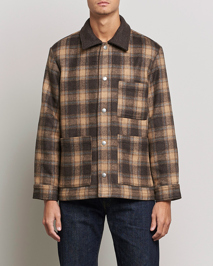 Uomini | Giacche | A.P.C. | Emile Shirt Jacket Brown Check