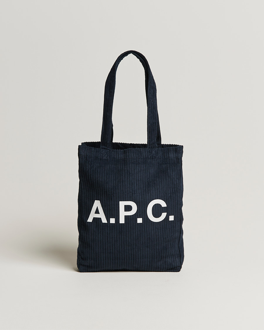 Uomini | A.P.C. Lou Corduroy Tote Bag Navy | A.P.C. | Lou Corduroy Tote Bag Navy