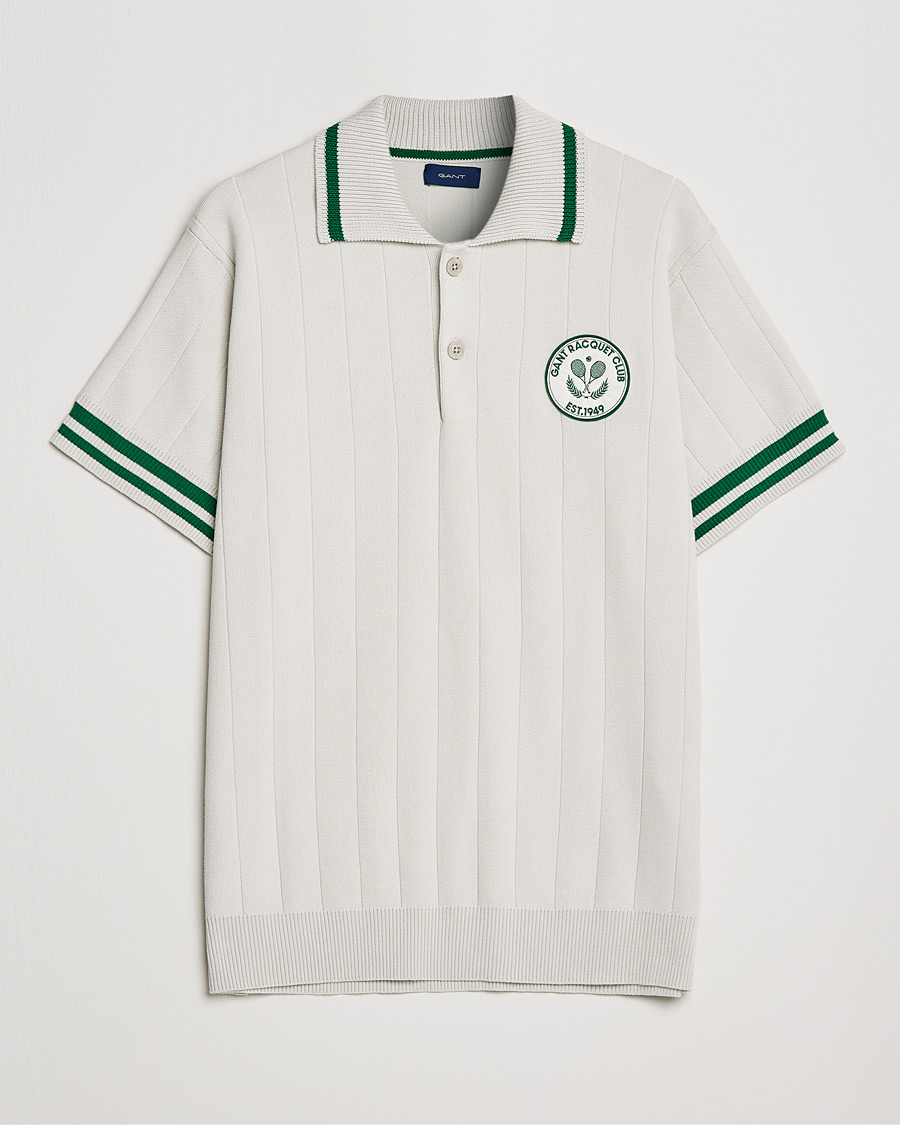 Uomini | Polo | GANT | Raquet Club Knitted Polo Creme