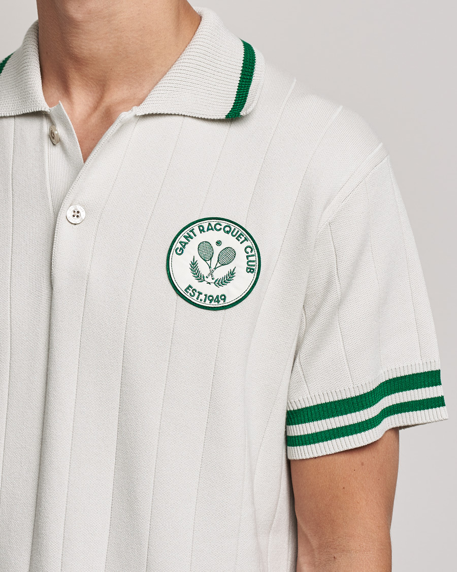 Uomini | Polo | GANT | Raquet Club Knitted Polo Creme