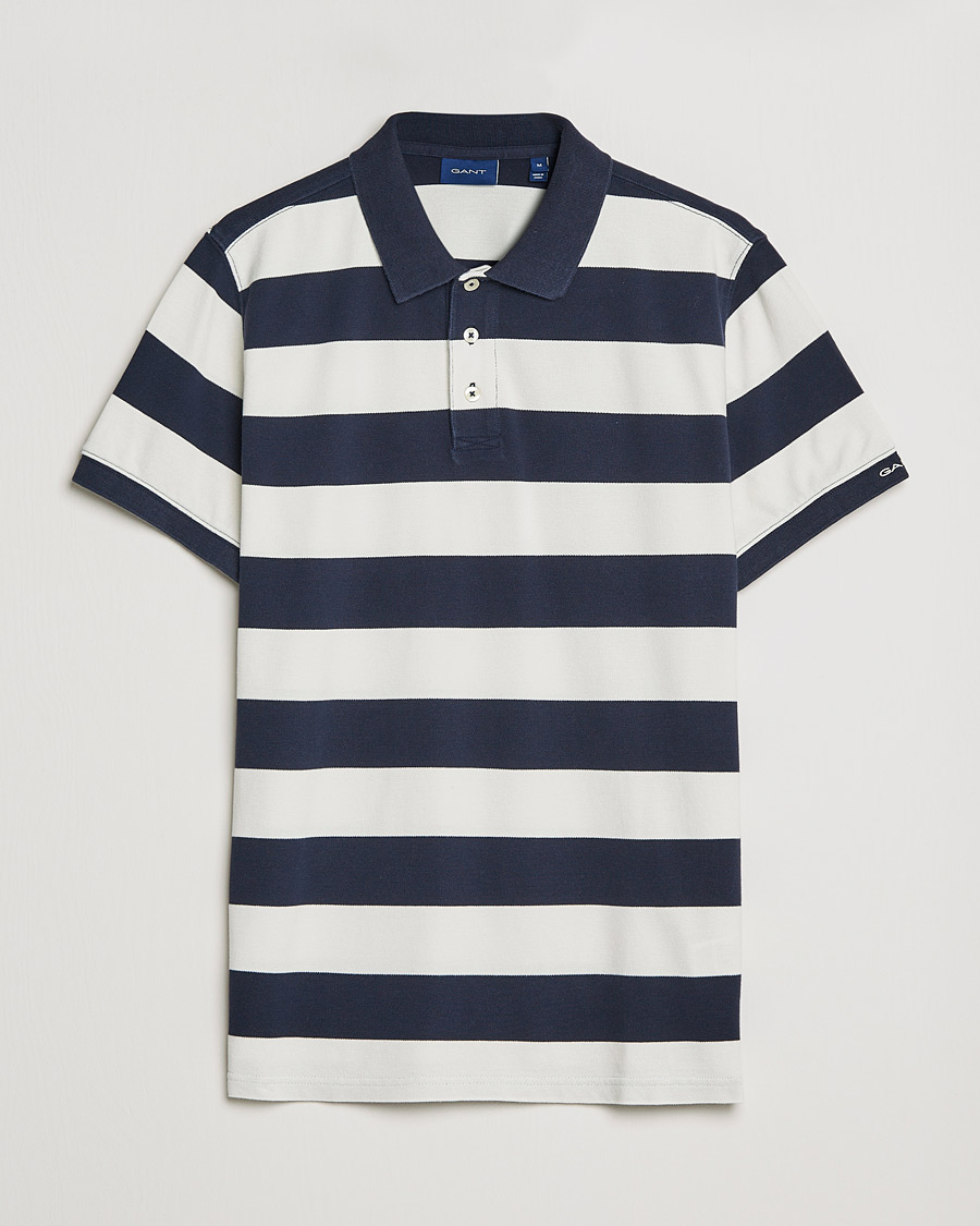 Uomini | Polo | GANT | Barstriped Polo Navy/White