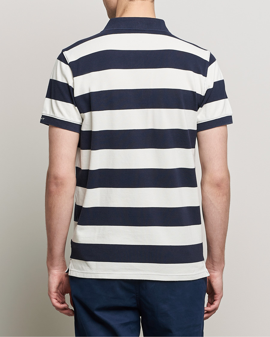 Uomini | Polo | GANT | Barstriped Polo Navy/White