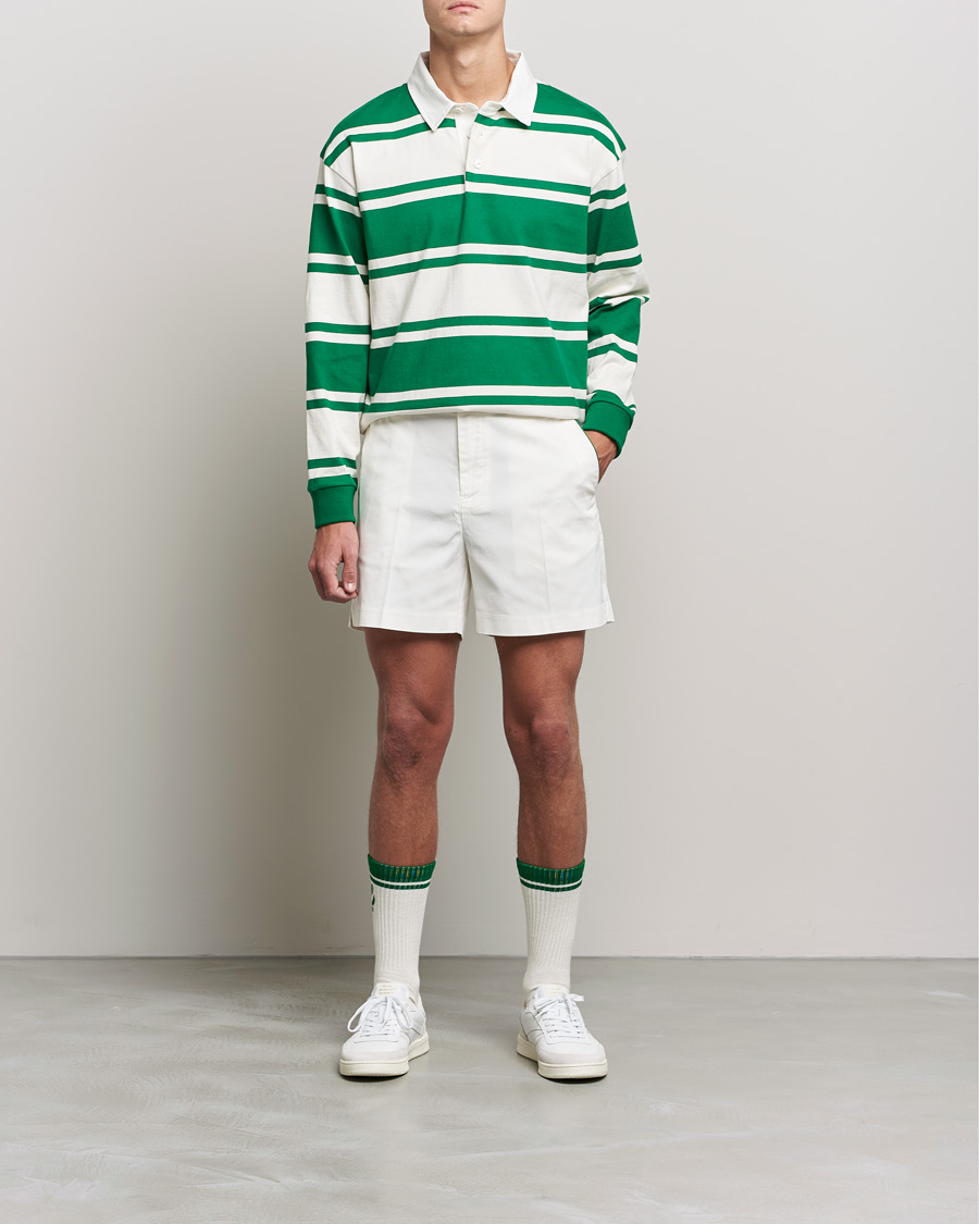 Uomini | Maglieria | GANT | Barstriped Heavy Rugger Green/White