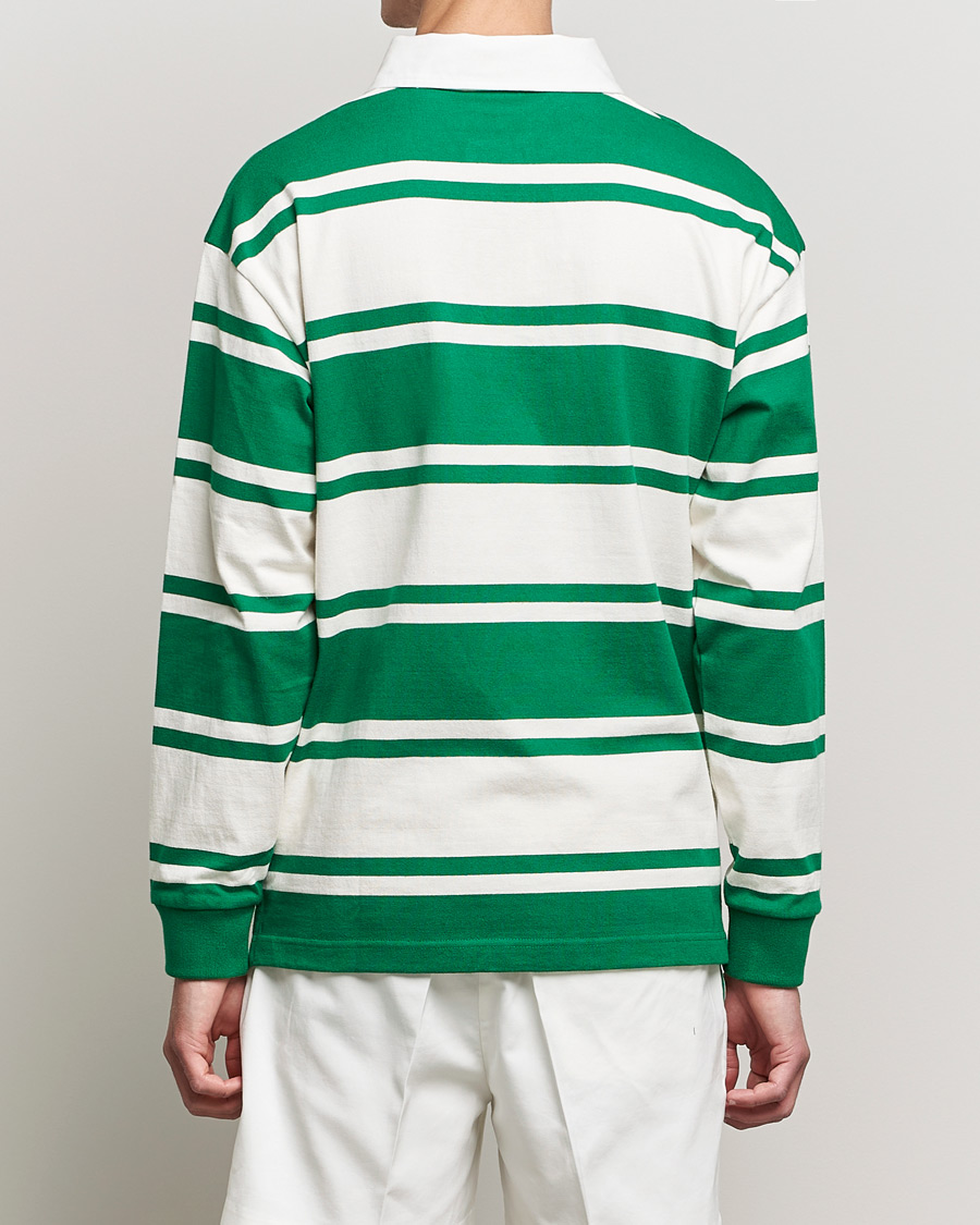 Uomini | Maglieria | GANT | Barstriped Heavy Rugger Green/White