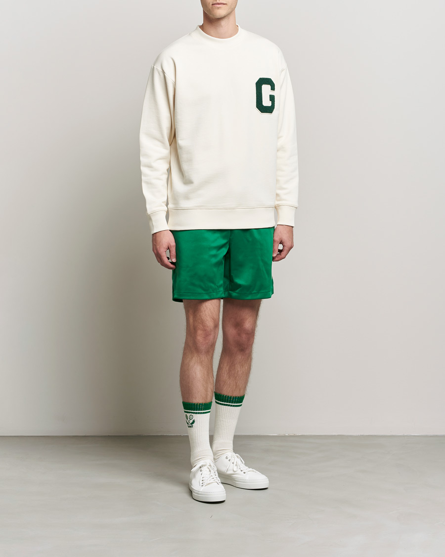 Uomini | Maglieria | GANT | College G Crew Neck Sweatshirt Creme