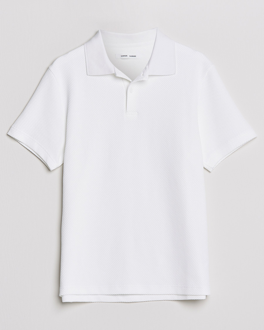 Uomini | Polo | Samsøe Samsøe | Samsøe & Samsøe Taranto Organic Cotton Polo White