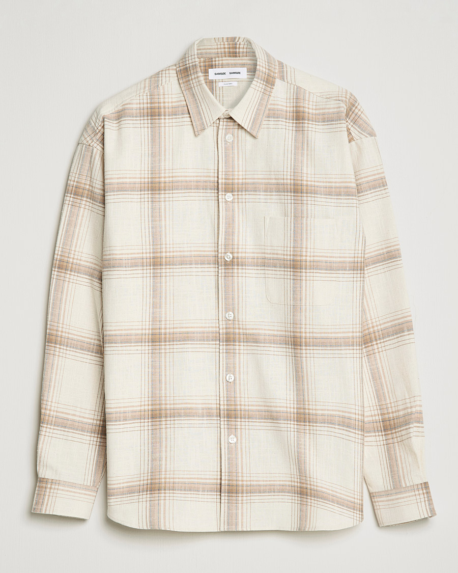 Uomini | Camicie | Samsøe Samsøe | Samsøe & Samsøe Luan Recycled Cotton Shirt Oatmeal