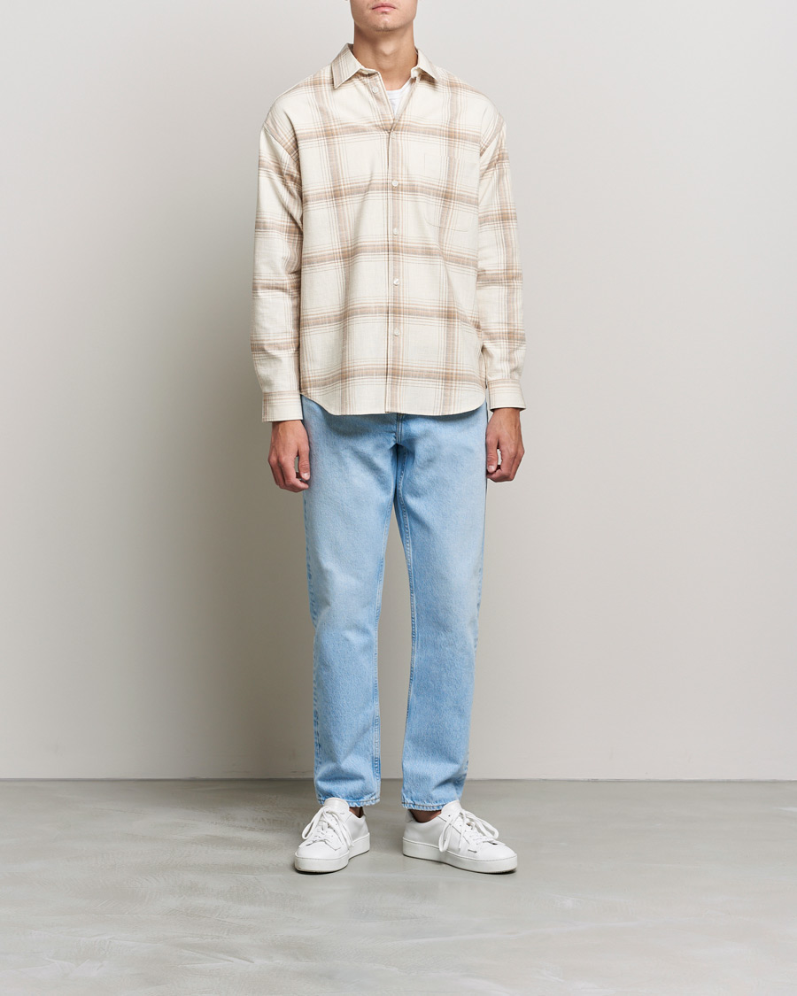 Uomini | Camicie | Samsøe Samsøe | Samsøe & Samsøe Luan Recycled Cotton Shirt Oatmeal