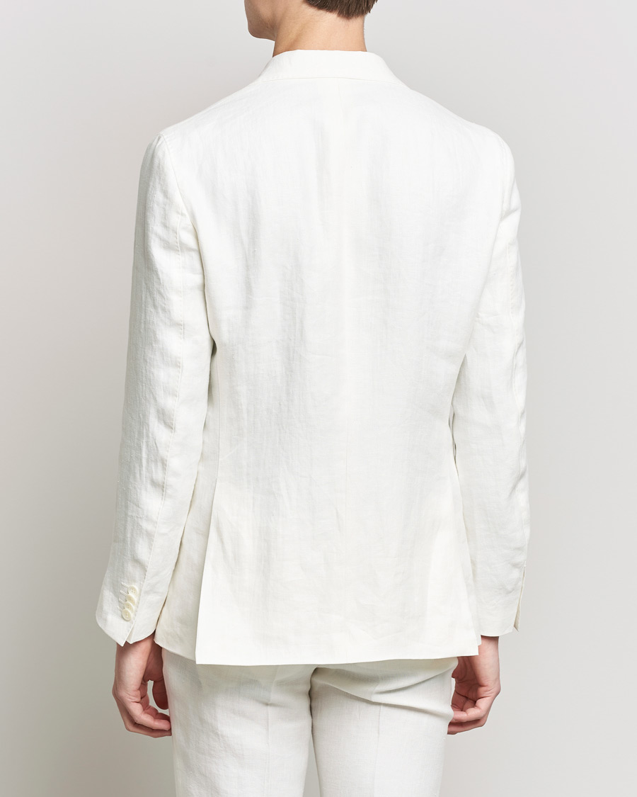 Uomini | Blazers | Oscar Jacobson | Fogerty Linen Blazer White