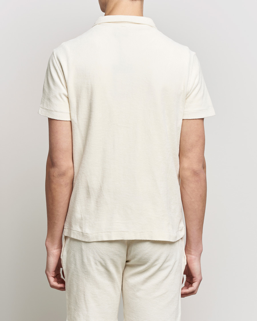 Uomini | Polo | Oscar Jacobson | Alwin Terry Short Sleeve Safari Polo Creme
