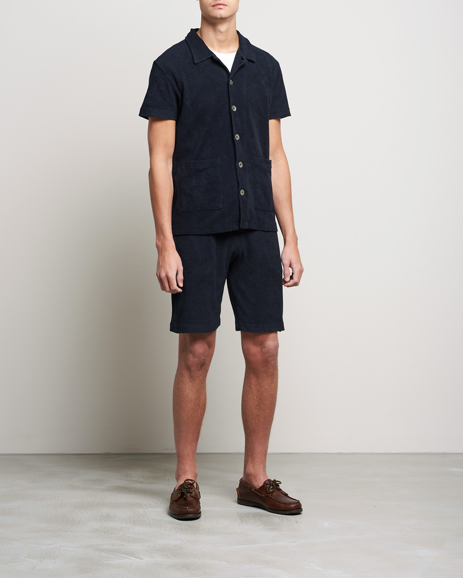 Uomini | Pantaloni | Oscar Jacobson | Ellory Terry Shorts Night Blue