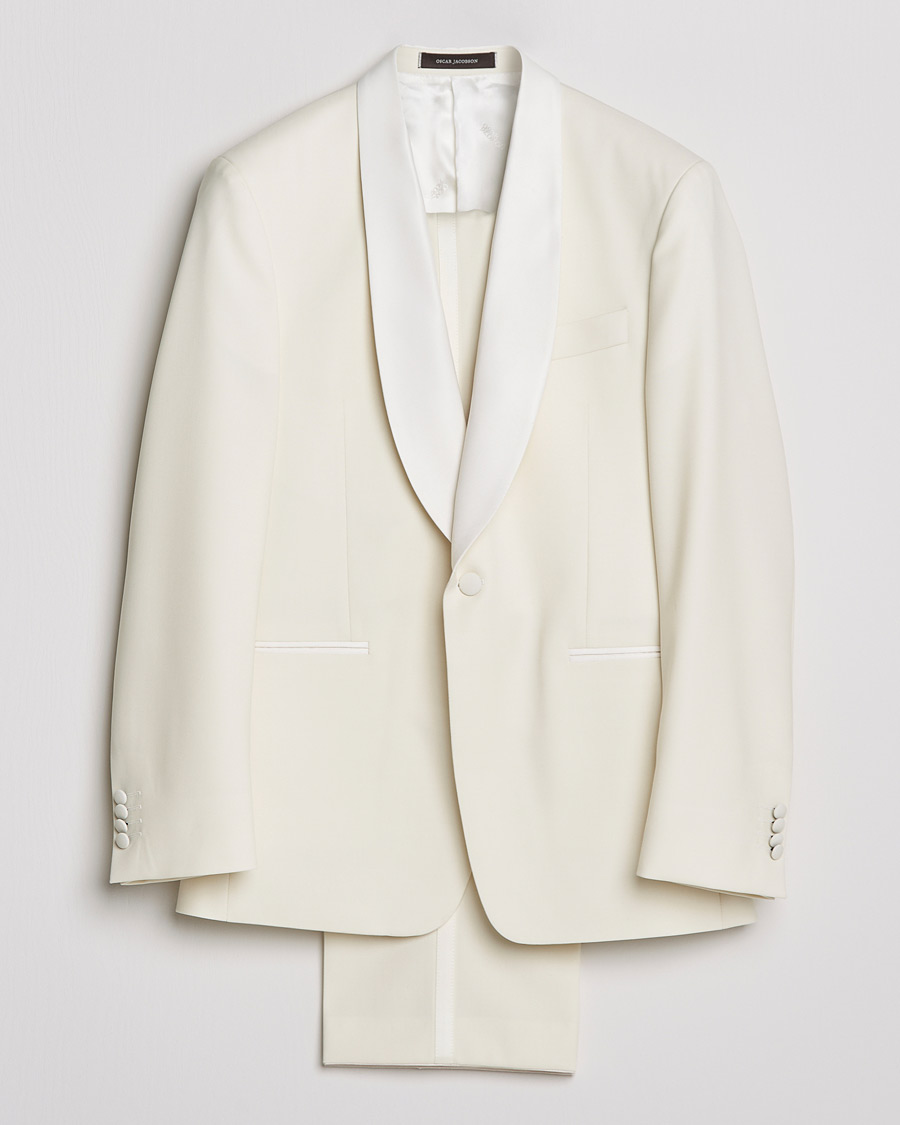 Uomini | Abiti | Oscar Jacobson | Figaro Light Wool Tuxedo Creme