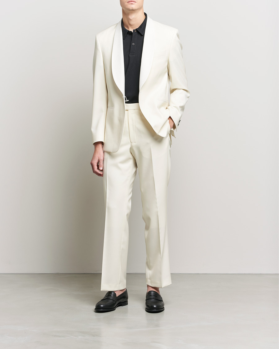 Uomini | Abiti | Oscar Jacobson | Figaro Light Wool Tuxedo Creme