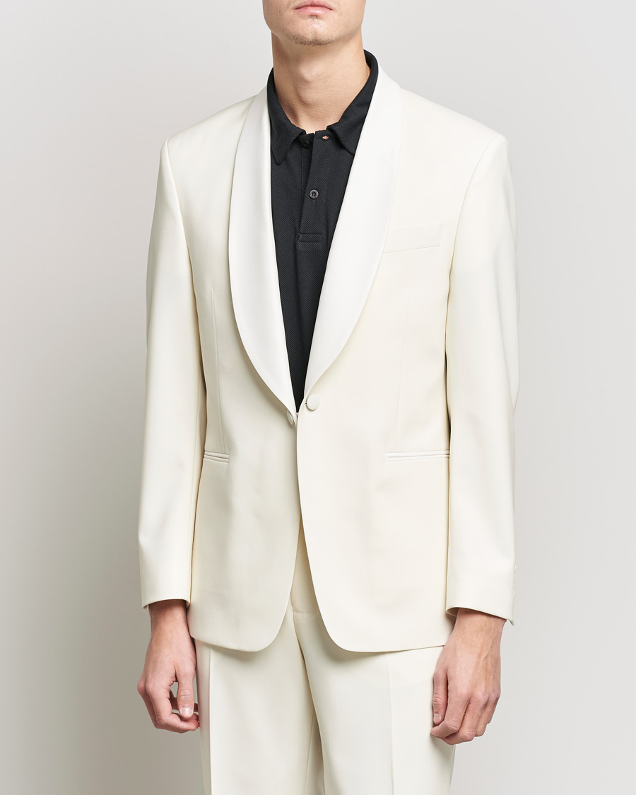 Uomini | Abiti | Oscar Jacobson | Figaro Light Wool Tuxedo Creme