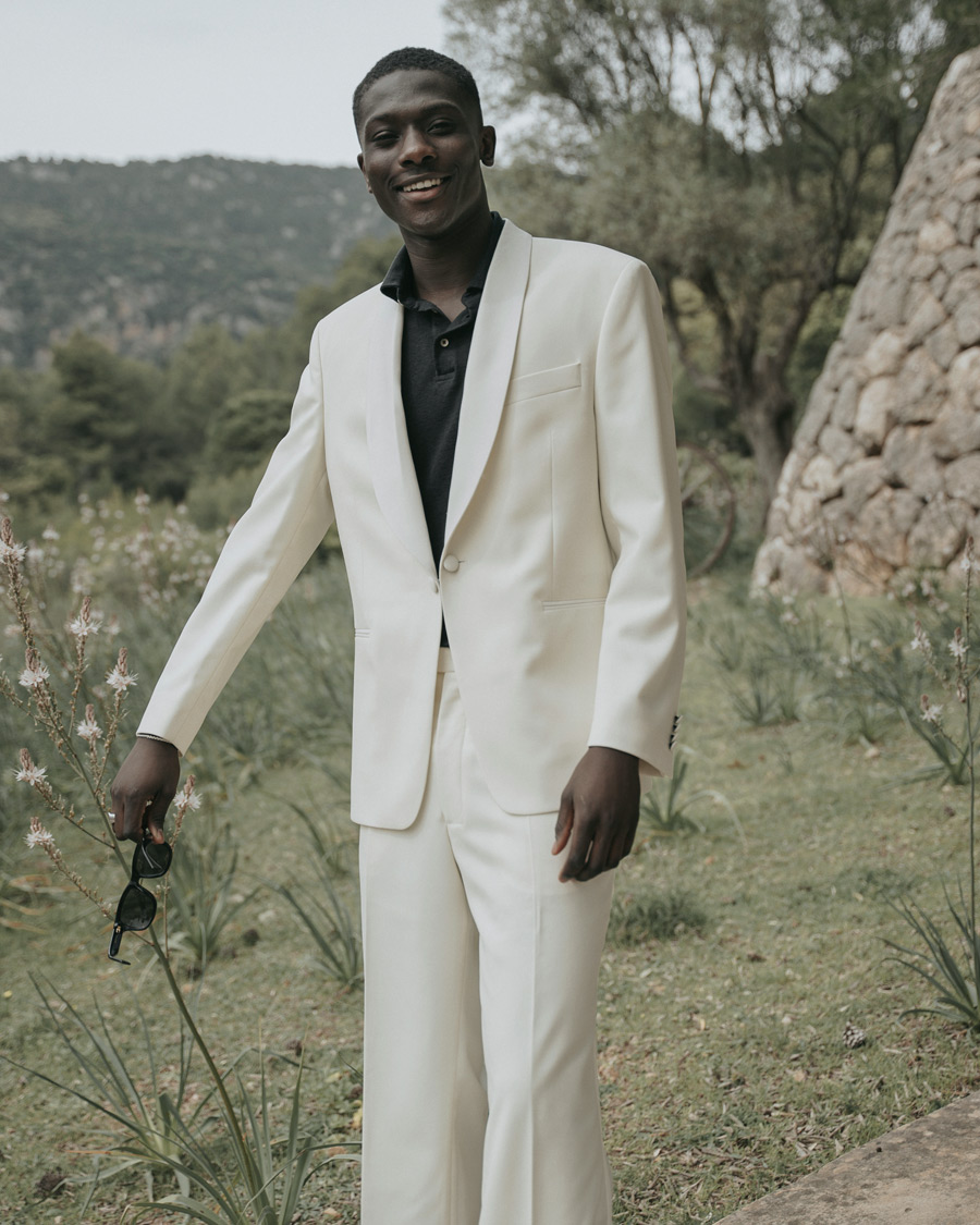 Uomini | Abiti | Oscar Jacobson | Figaro Light Wool Tuxedo Creme