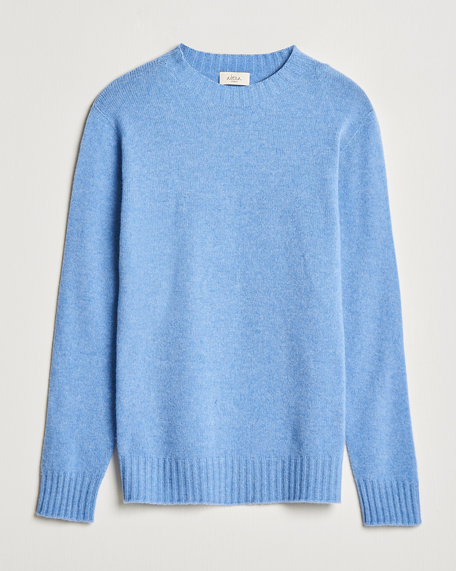 Uomini | Maglieria | Altea | Wool/Cashmere Crew Neck Sweater Light Blue