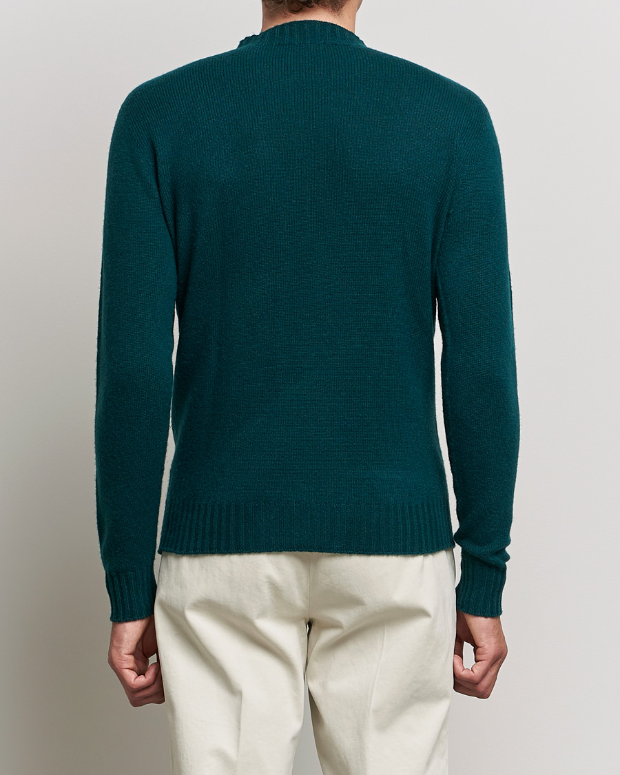 Uomini | Maglieria | Altea | Wool/Cashmere Crew Neck Sweater Bottle Green