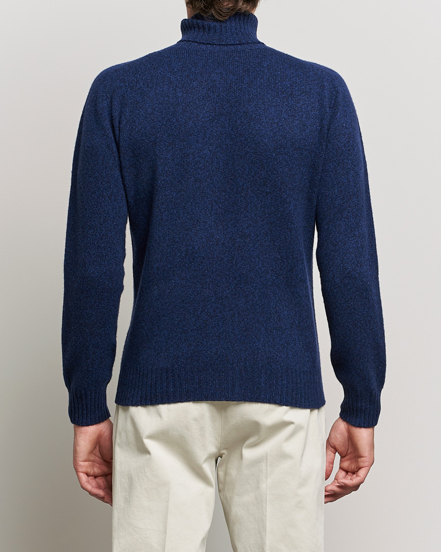 Uomini | Maglieria | Altea | Cashmere Mouline Rollneck Navy Melange