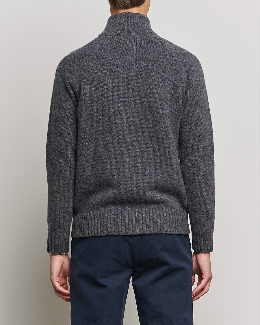 Uomini | Maglieria | Altea | Wool Zip Jacket Grey Melange