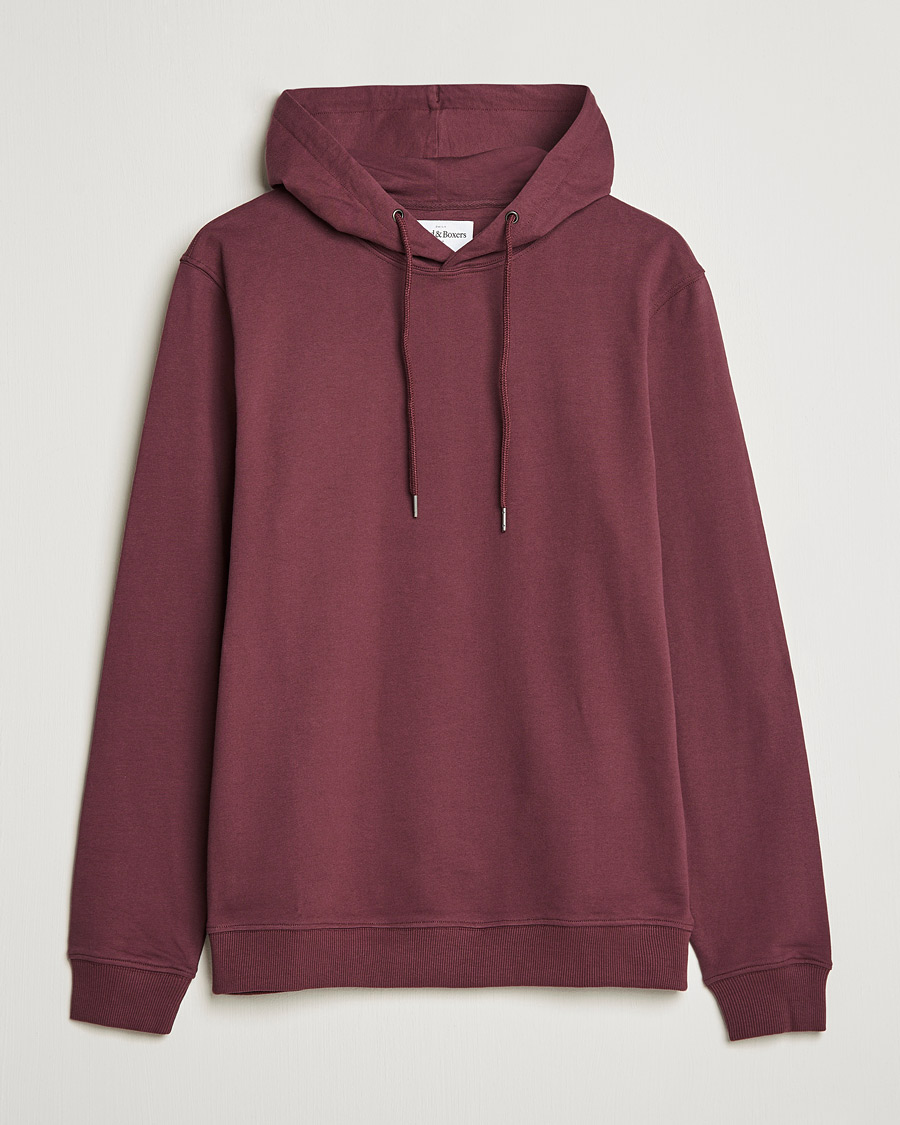 Uomini | Maglieria | Bread & Boxers | Loungewear Hoodie Burgundy