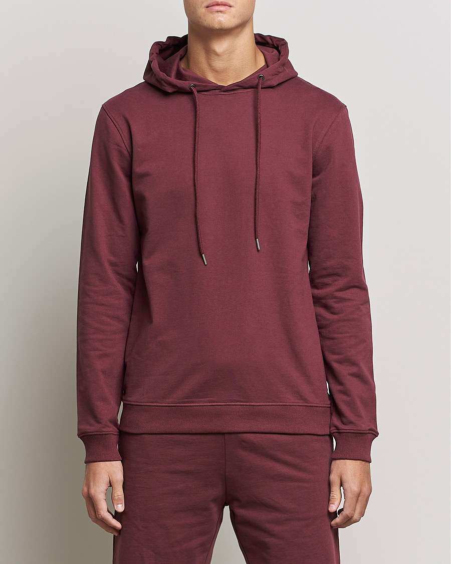 Uomini | Maglieria | Bread & Boxers | Loungewear Hoodie Burgundy