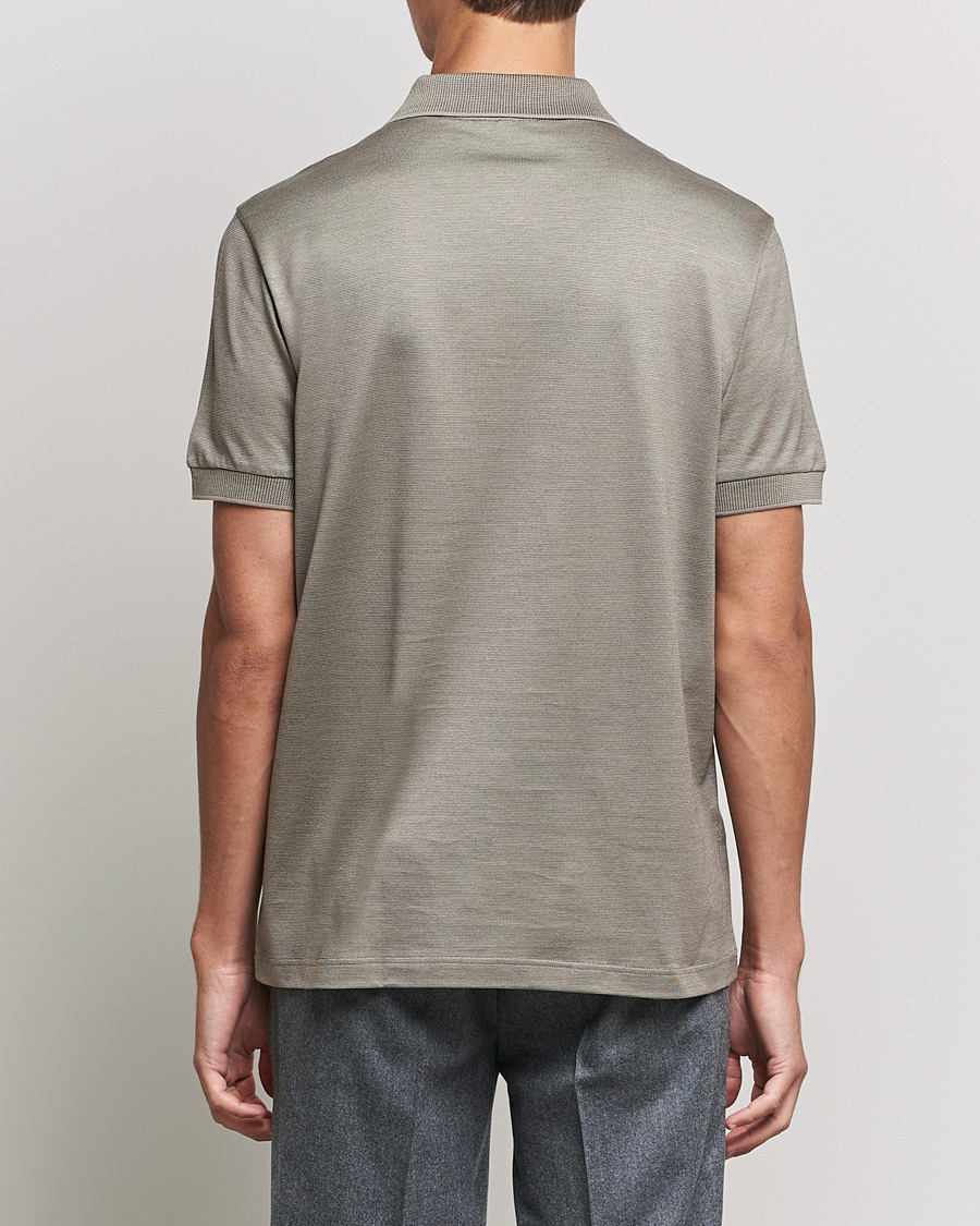 Uomini | Polo | Brioni | Cotton/Silk Short Sleeve Polo Beige