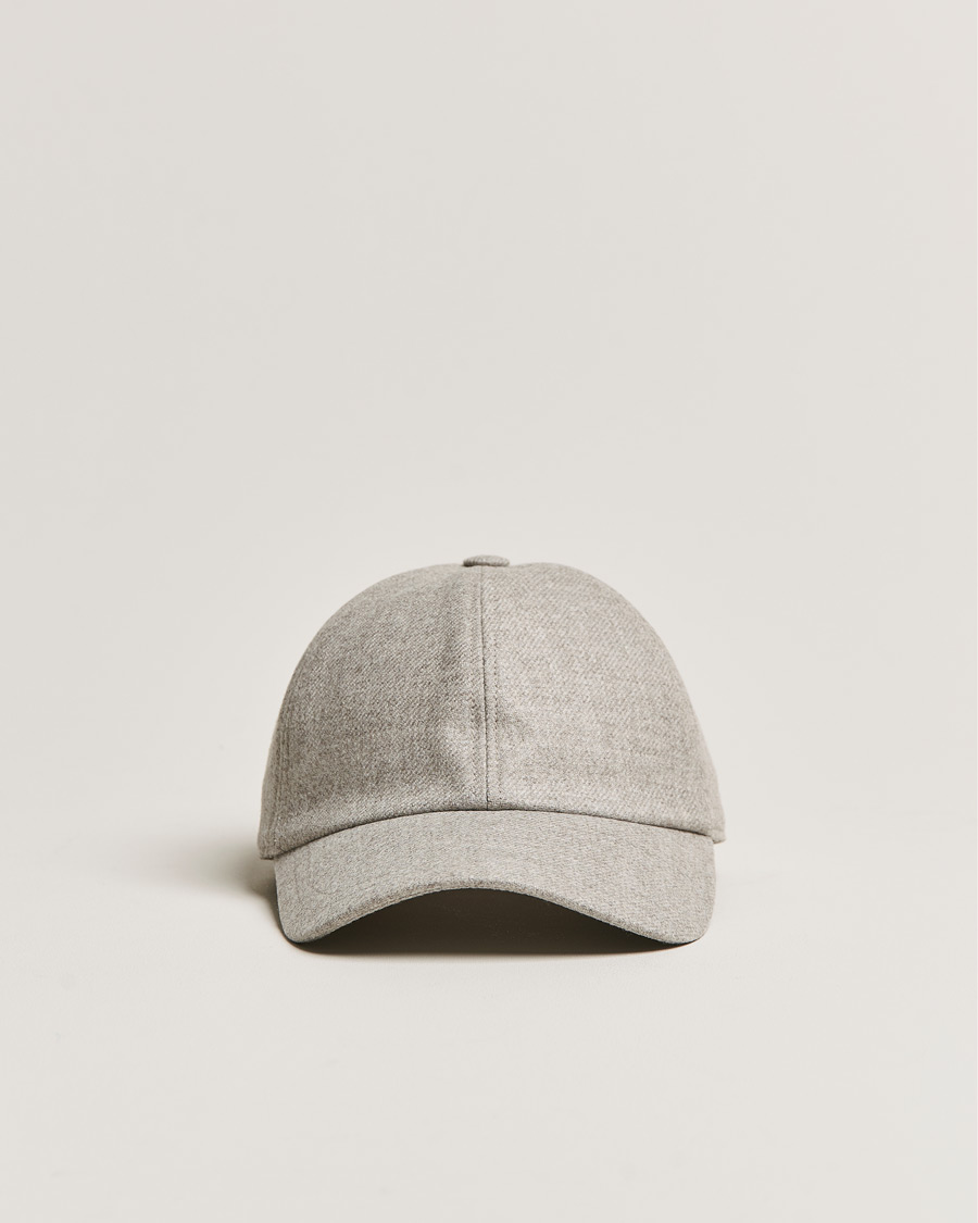 Uomini | Brioni Cashmere Flannel Baseball Cap Light Grey | Brioni | Cashmere Flannel Baseball Cap Light Grey