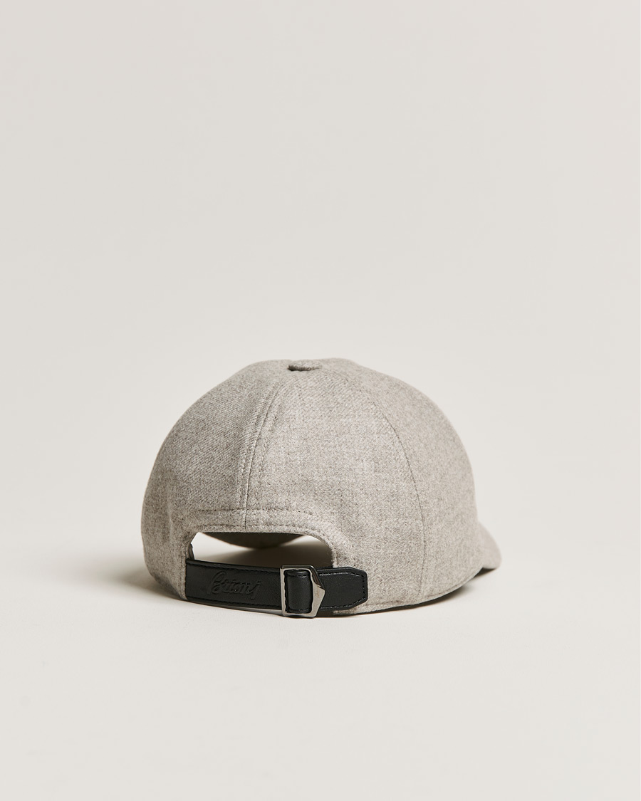 Uomini | Brioni Cashmere Flannel Baseball Cap Light Grey | Brioni | Cashmere Flannel Baseball Cap Light Grey